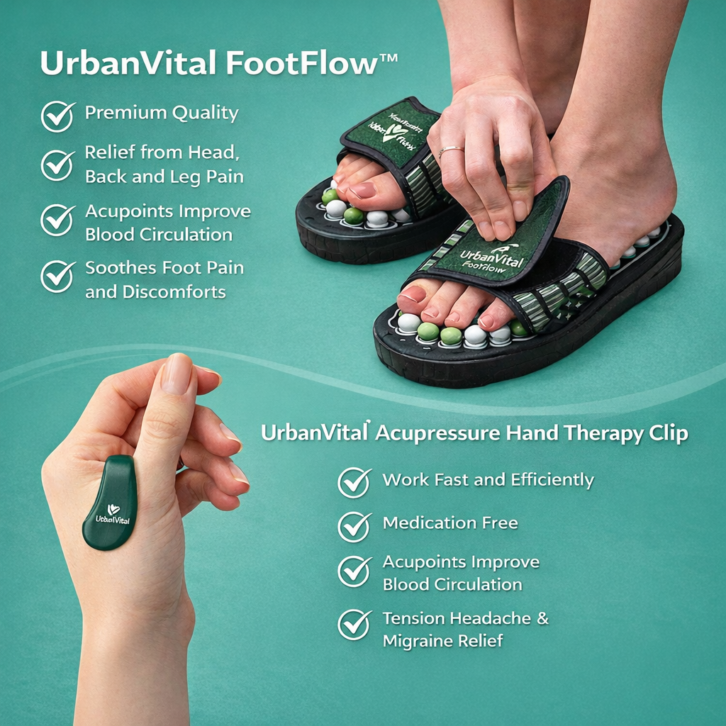 UrbanVital FootFlow™ Reflexology Therapy Slippers