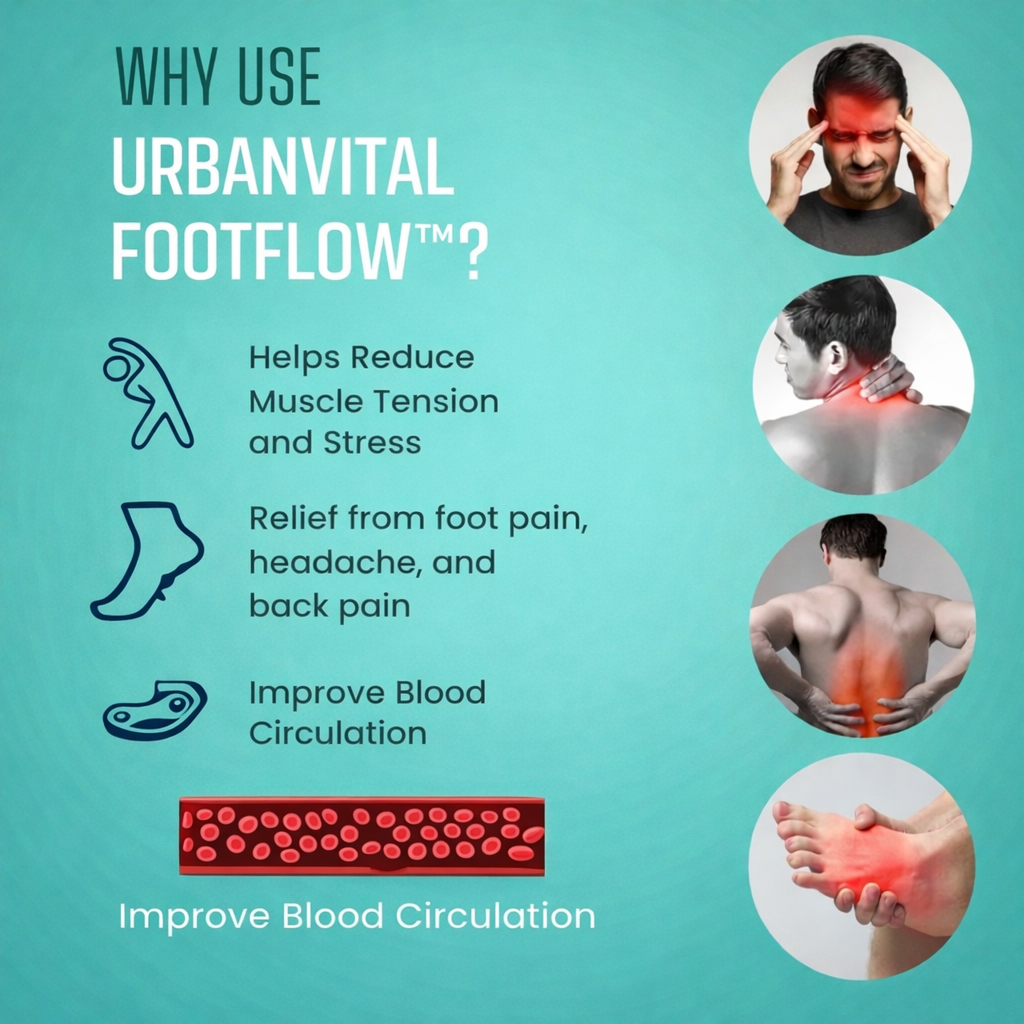 UrbanVital FootFlow™ Reflexology Therapy Slippers