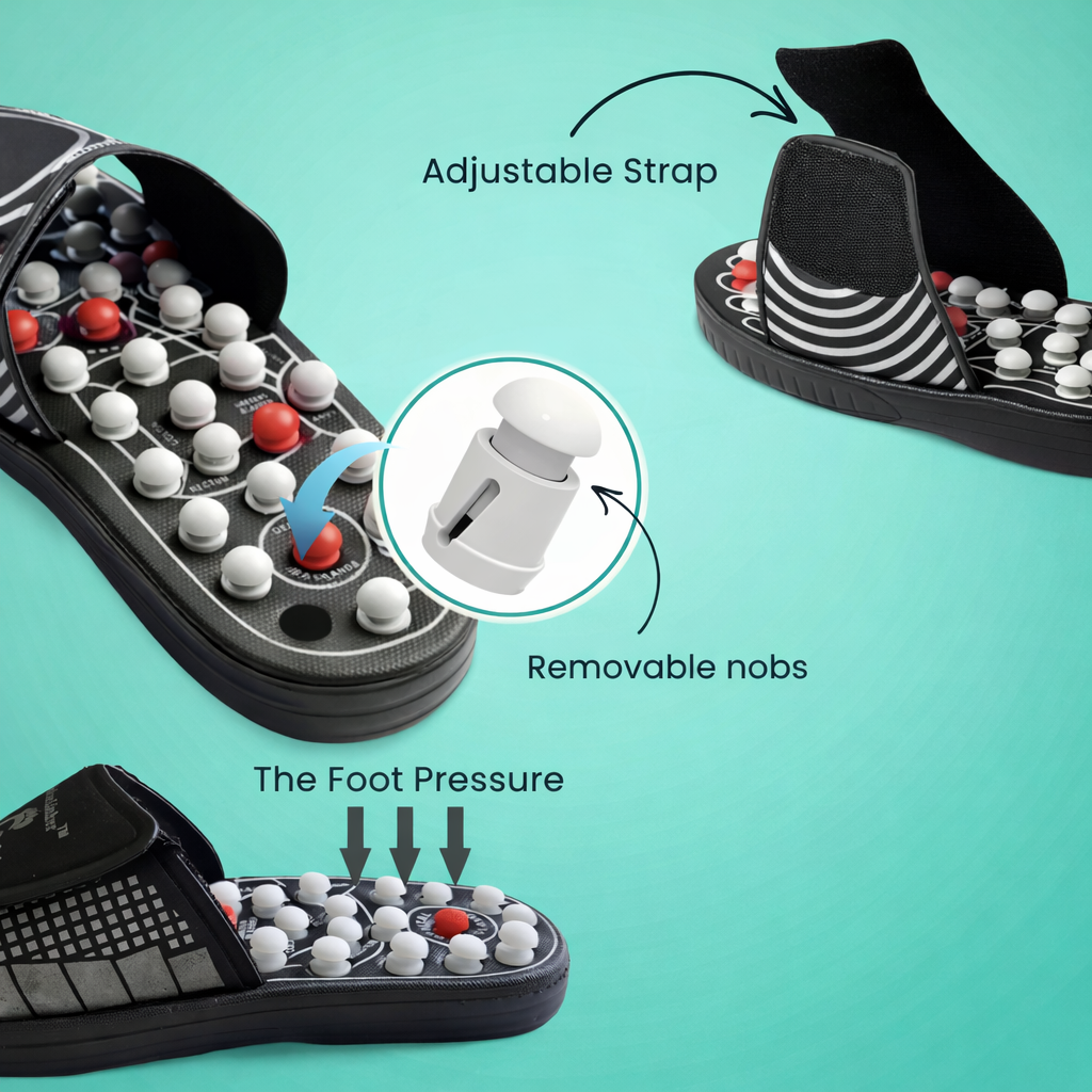 UrbanVital FootFlow™ Reflexology Therapy Slippers